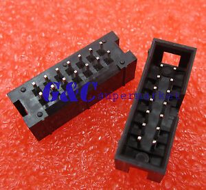 20PCS 2.54mm 2x7 Pin 14PIN Straight Male Box Header Shrouded header IDC Socket