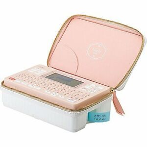 Kingjim Label Writer Tepura PRO With AC Adapter And Case Set SR-GL2RY Coral Pink