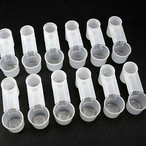 12pcs Soda Pop Waterer Water Bottle Fountain Cup Poultry Quail Bird Pigeon Hen