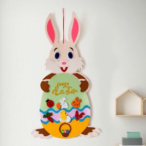 Easter Decor DIY Crafts Garden Cute Rabbit Cartoon Bunny Felt Hanging Ornament