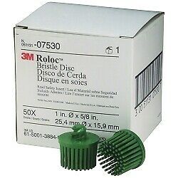 3M 07530 3M Scotch-Brite 1 in. 50-Grit Roloc Bristle Disc (10/Box)