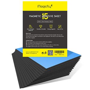Magnet Sheets with Adhesive 8&#034; x 10&#034;, Magicfly 15 Pack Flexible Magnetic Sheets