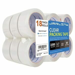 JARLINK Clear Packing Tape 18 Rolls Heavy Duty Packaging Tape for Shipping Pa...
