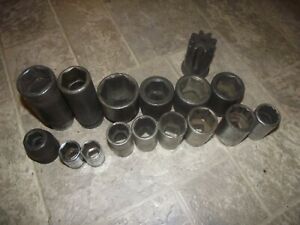 Used Mix Lot 6 point  1 Drive impact Sockets