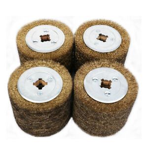4&#034; Stainless Steel Wire Drawing Wheel Polishing Disc for Grinder Rust Removal