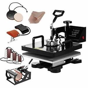 Heat Press 15x15 Inch Digital Sublimation T-Shirt Heat Press Machine 8 in 1