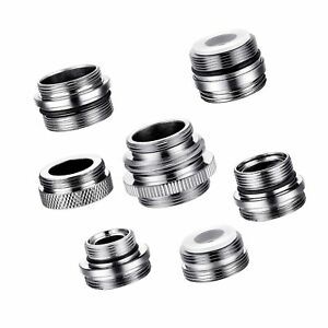 7 Pieces Faucet Adapter Kit, Kitchen Sink Brass Aerator Adapter Male/Female F...