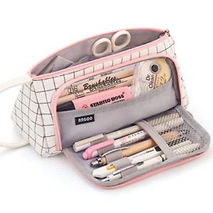 EASTHILL Pen Pencil Case Bag Large Capacity Colored Canvas Storage Pouch Marker