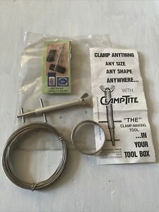Clamptite Made in USA Plated Steel Clamp Tool Complete in Orig.Package w/Guide