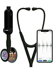 3M™ Littmann® CORE Digital Stethoscope, Black Tube / High-Polish Rainbow Chestpi