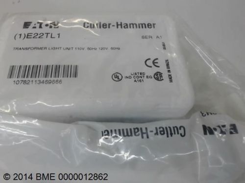 Cutler hammer transformer light unit -  e22tl1  110v - 50hz  / 120v- 60hz - new for sale