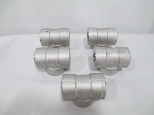 Lot 5 new appleton a/sa182f316/f316l 1in npt iron conduit tee fitting d256629 for sale