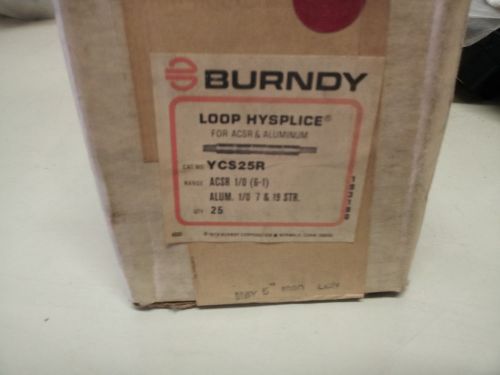 BURNDY YCS25R NIB HYSPLICE SINGLE ALUM SLEEVE 1/0 7.09&#034; LENGTH #B69