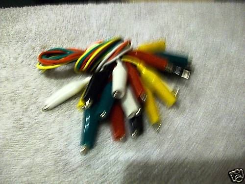 40pc test leads with alligator clips 20&#034; long 5 colors 22-gauge insulation ~ new for sale