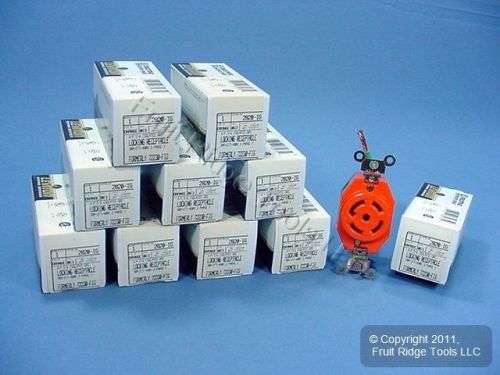 10 leviton l22-30r isolated ground locking outlets 30a 277/480v 3?y 2820-ig-063 for sale