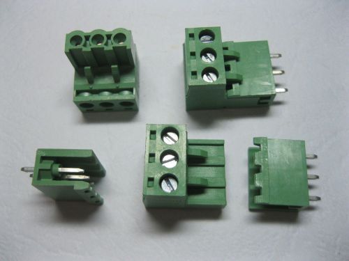20 pcs 3pin/way 5.08mm screw terminal block connector with straight-pin for sale