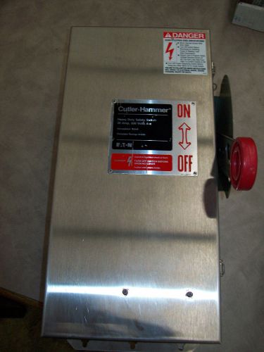Cutler Hammer DH361FWK 30 amp 600v Fusible 4x Stainless Safety Switch Disconnect
