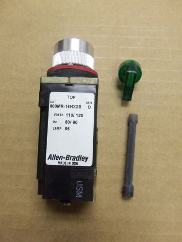 New AB Allen Bradley 800MR-16HX2B 2 Position Selector Switch Green
