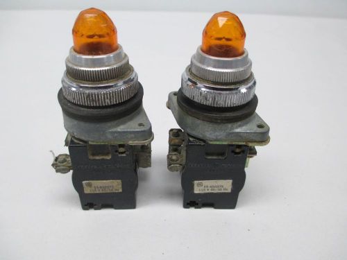 Lot 2 general electric ge cr2940u201 push button amber 115v-ac d303710 for sale