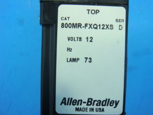 Allen Bradley 800MR-FXQ12XS with attached Allen Bradley 800MS XAS, New No Box