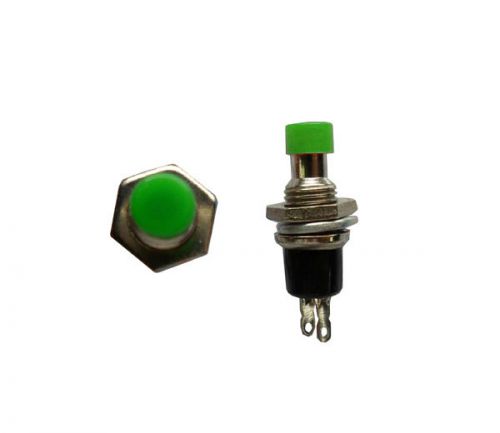 10pcs momentary push button switches green 2 pins without lock for sale