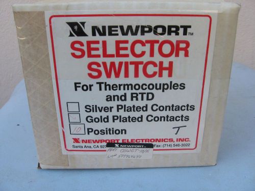 Newport Selector switch 10 positions 3 poles Golden plate