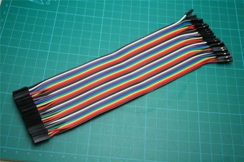 2*40PCS 1P-1P Jumper Cable Wire Color Test Lines Connector Female to Female