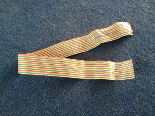 Used 50 conductor flat ribbon cable, colored, at least 30 inches for sale