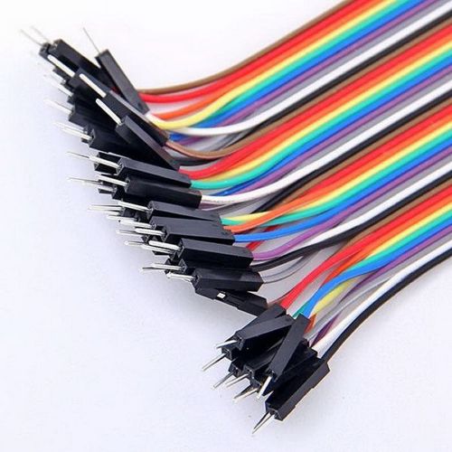 40pcs jumper wire cable 1p-1p 2.54mm 20cm for arduino breadboard sale new  rt for sale