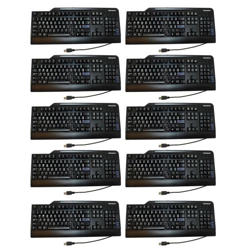 Lenovo ibm wired usb desktop keyboard new model #41a5289 - lot of 10 pieces for sale