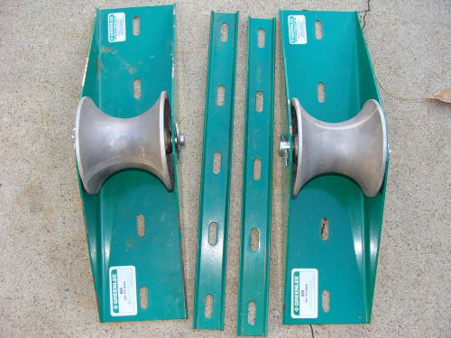 2 GREENLEE 659 CABLE PULLER TRAY SHEAVES *xcond* NR