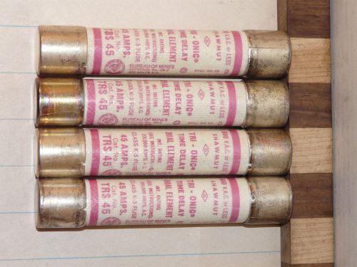 Lot of 4 Gould Trionic Time Delay TRS45R Fuses Tested INV8440