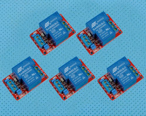 5pcs 5V 1 Channel Relay with Optocoupler H/L Level Triger
