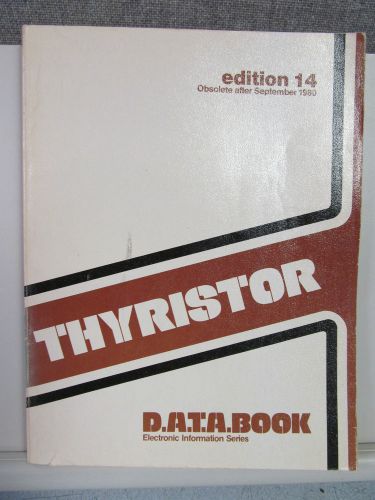 DATA BOOK THYRISTOR  EDITION 14  1980