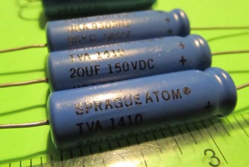 Aluminum Electrolytic Capacitors,Sprague/Vishay,TVA1410,20uF 150v 20%,85*C,5 Pcs
