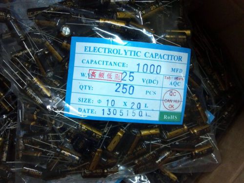 25v1000uf 25v Electrolytic Capacitor LOW ESR  250PCS
