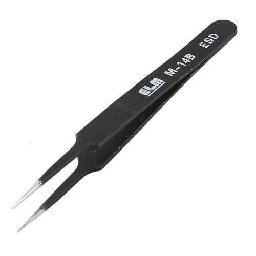 Stainless Steel Non-magnetic Pointed Tip Straight Tweezer 4 1/2&#034; Long