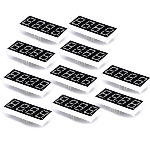 2015 10 PCS 0.56inch 4 Digit Red LED Display Common Anode with Time Display