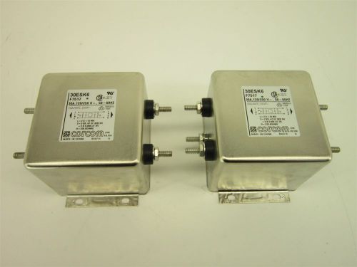 Lot of 2 corcom 30esk6 30 amp emi filter 120v/250v for sale