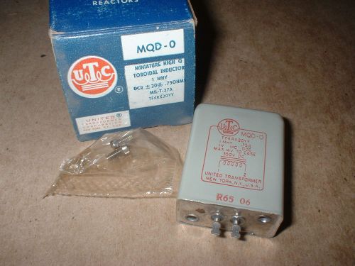Utc united transformer corp. mqd-0  1mhy 1 mhy toroid inductor .750 ohm box#11 for sale