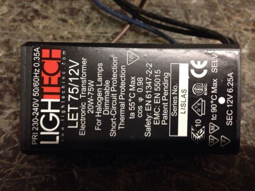Let 75 240v/12v ac lightech electronic transformer 75w for sale