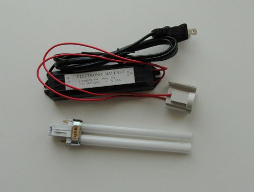 9W G23 UV-A 360nm Lamp Bulb 120V AC Ballast Kit