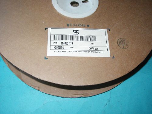 1N4935 T/R TAIWAN SEMI RECTIFIERS, PARTIAL REEL OF 1200 PIECES, VR/200V/1A