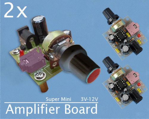 2PCS LM386 MINI Amplifier Board 3V-12V Power Amplifier Board new