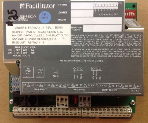 Johnson controls fa-vav141-1 vav controller *used* for sale