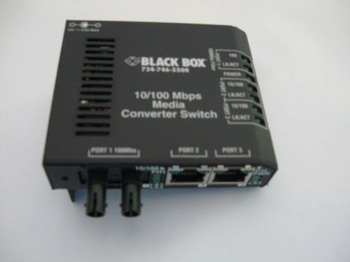 Black Box 10/100 Media Converter w/ 2 Port Switch for milti-mode fiber
