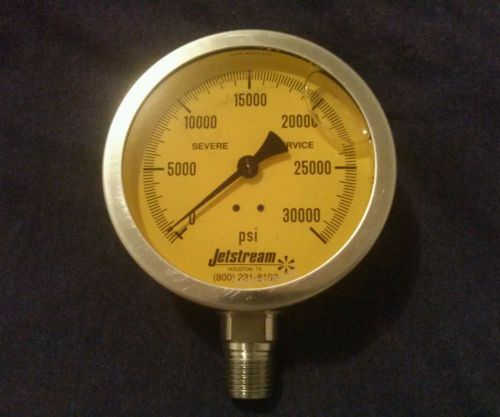 pressure gauge (PSI) 0-30,000 PSI (Glycerin Filled) 4&#034; face with 1/2 &#034; NPT Male