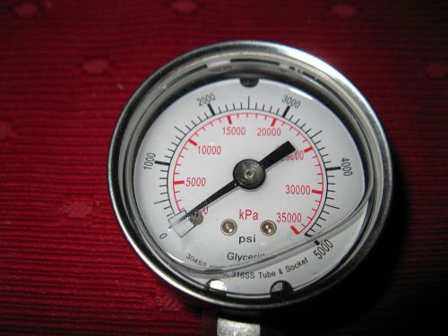 5000 PSI Glycerin Filled Gauge 2 Inch Stainless Steel 4CFG8