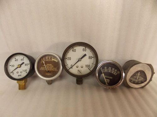 5 vintage gauges instruments industrial steampunk folk art decoration crafts for sale