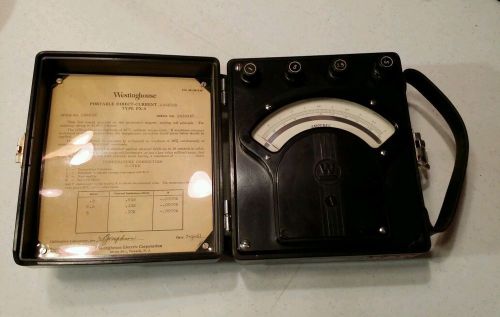 Vintage westinghouse portable direct current dc kilovolts meter px-5 for sale